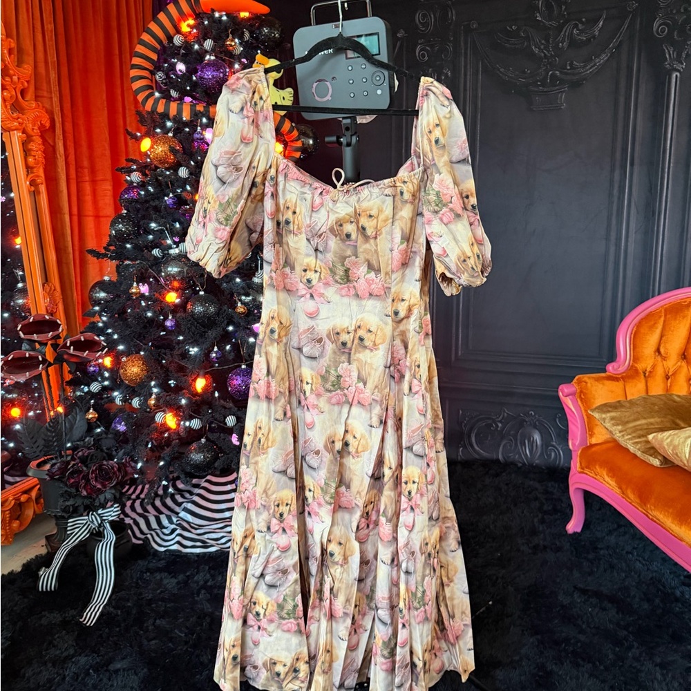 Selkie "The Golden Paradise Day Dress" 